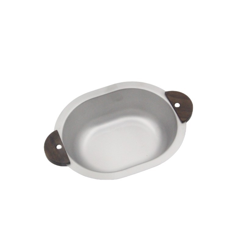 Stainless Steel Bear Bowl with Walnut Handle 14 02