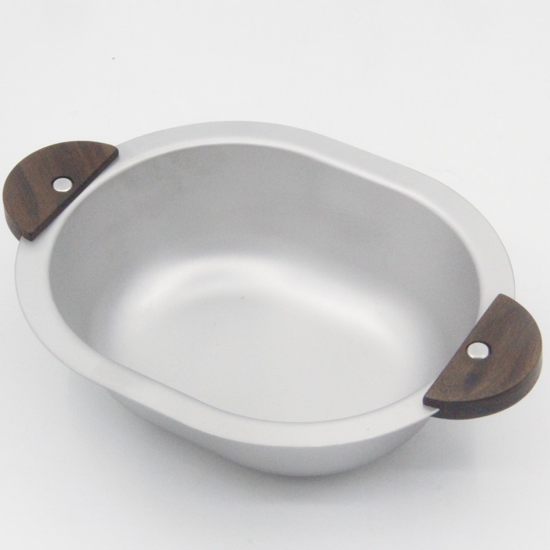 Stainless Steel Bear Bowl with Walnut Handle 14 01