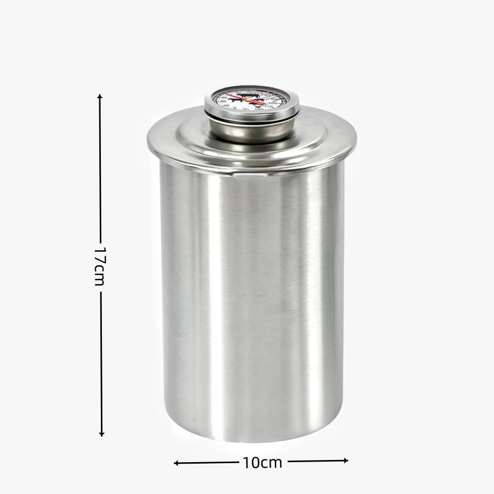 Stainless Steel Meat Cooker with Thermometer 2